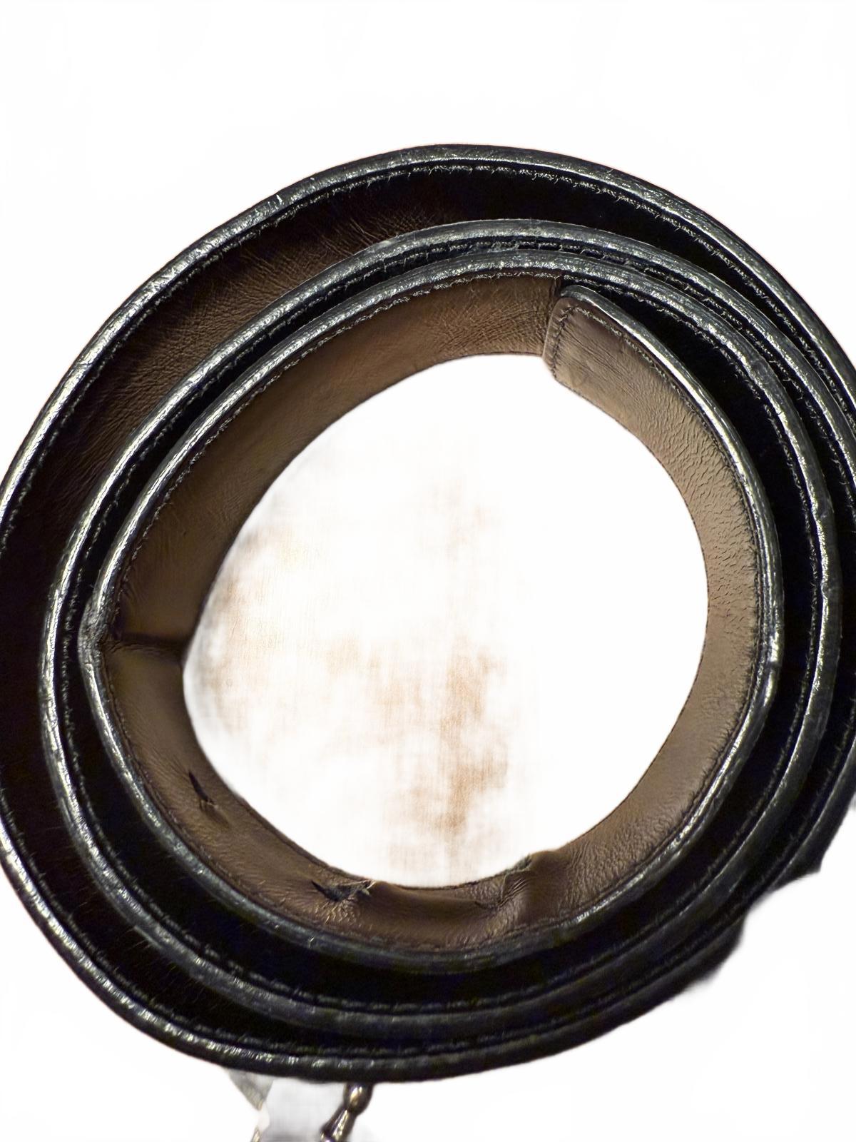 Gucci Vintage Leather Belt with Anchor Buckle