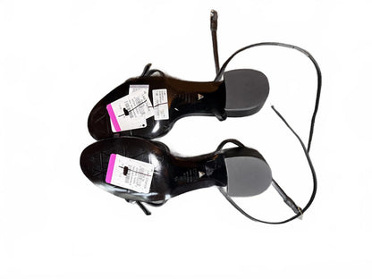 Schutz Black Strappy Block Heel Sandals, size 7.5