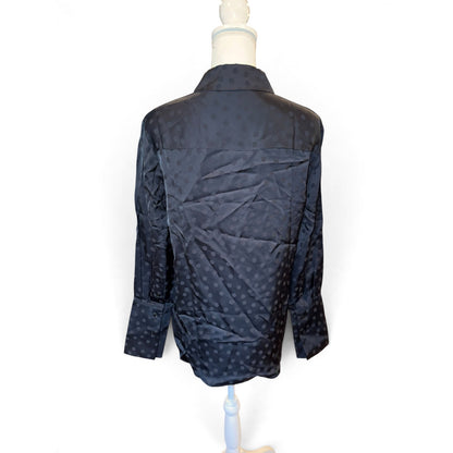 Anine Bing Amanda Black Polka Dot Shirt, Sample Small NWT