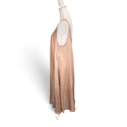 Anine Bing Alison Scoop Neck Dress in Champagne, Small (oversized) NWT