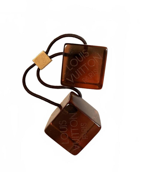 Louis Vuitton Women's Hair Accessories - Square Brown Hair Bobble
