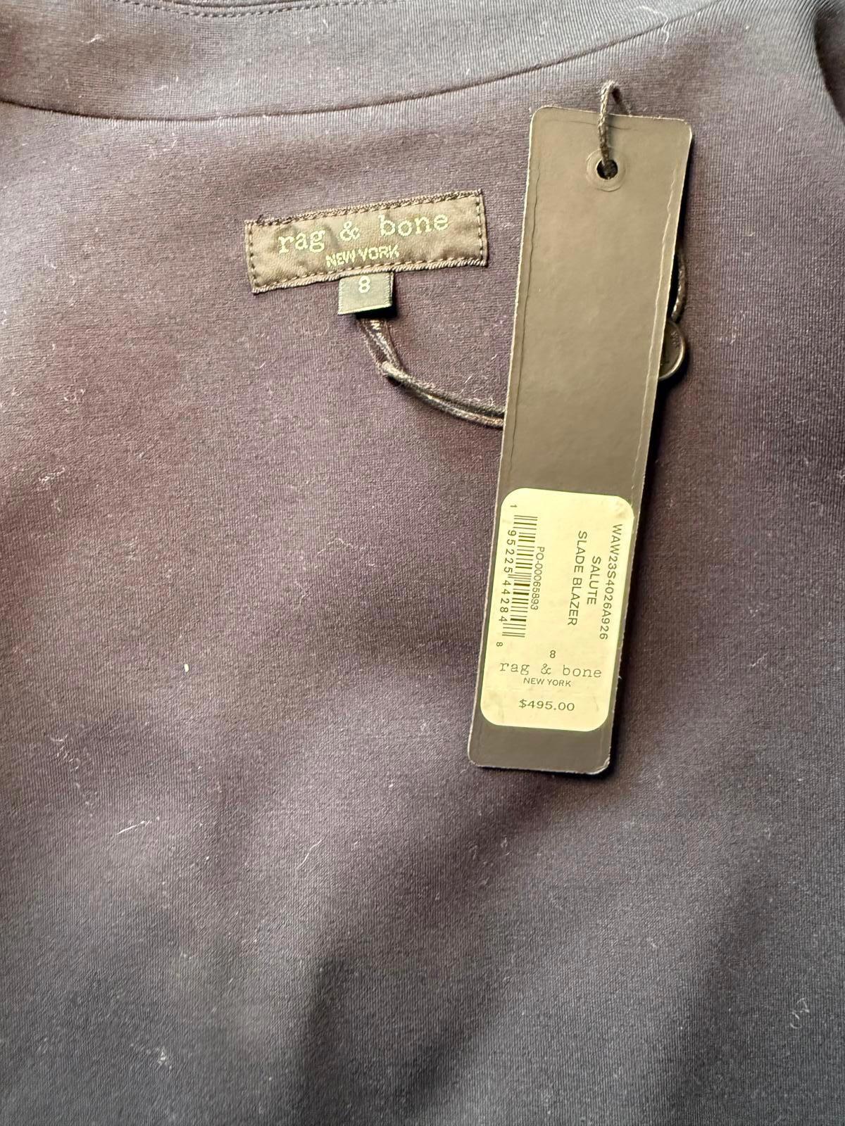 New Rag and Bone Navy Blue Military Style Jacket with Gold Buttons, Small