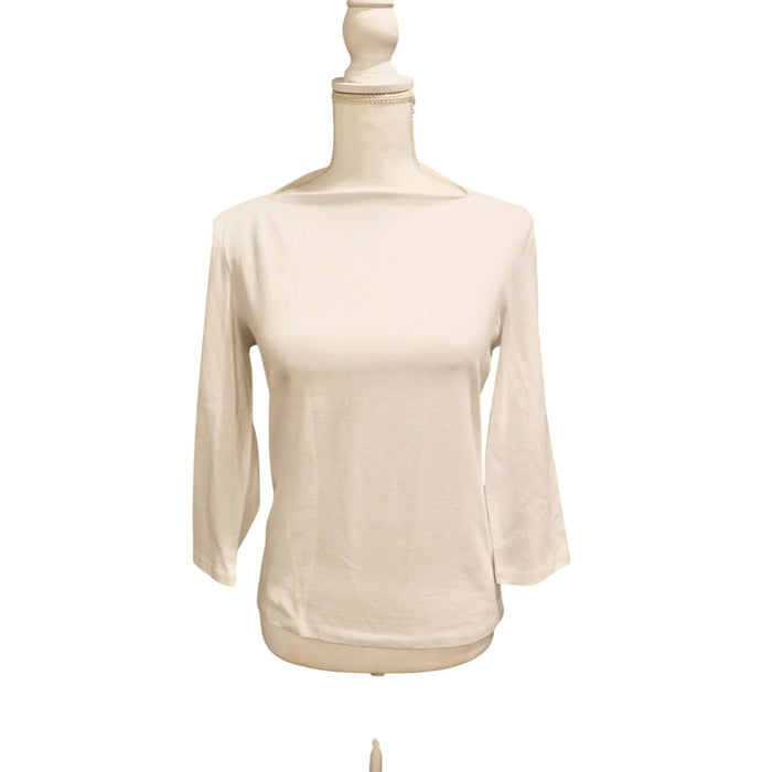 Kate Spade Broome Street 3/4 Sleeve Everyday Tee Fresh White Size S