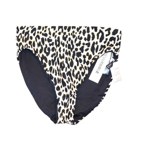 Carmen Marc Valvo Reversible High-Waist Leopard Print Bikini Bottom, Small NWT
