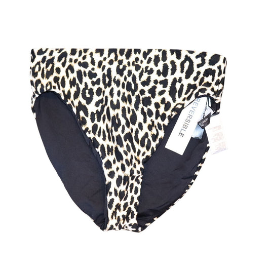 Carmen Marc Valvo Reversible High-Waist Leopard Print Bikini Bottom, Small NWT