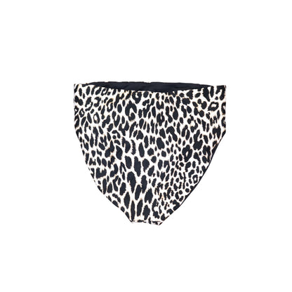 Carmen Marc Valvo Reversible High-Waist Leopard Print Bikini Bottom, Small NWT