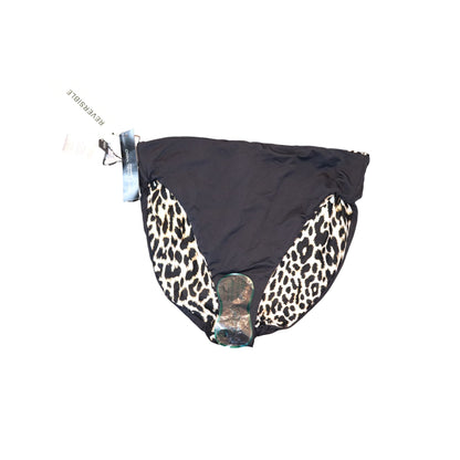 Carmen Marc Valvo Reversible High-Waist Leopard Print Bikini Bottom, Small NWT
