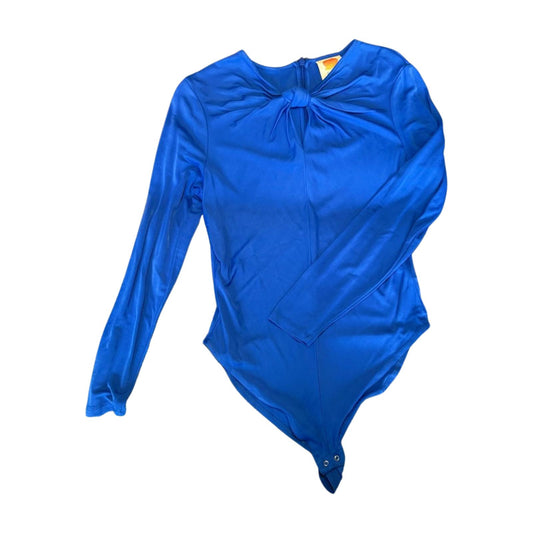 FARM Rio Blue Long Sleeve Women's Bodysuit, Size M
