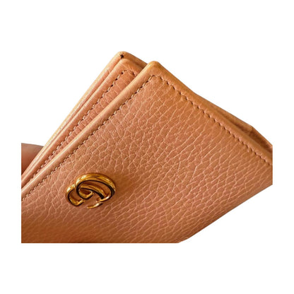 Gucci GG Marmont Pink Pebbled Leather Wallet