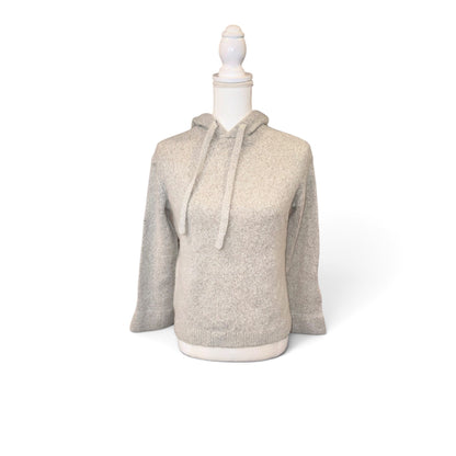 360Cashmere Womens Gray Lightweight Hoodie Sweater 100% Cashmere Size M