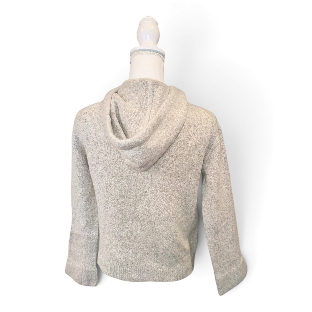360Cashmere Womens Gray Lightweight Hoodie Sweater 100% Cashmere Size M