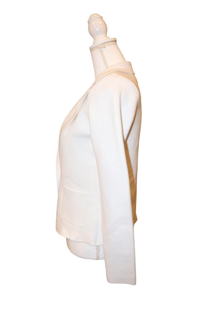 L'AGENCE Women's White Cotton Blend Blazer, Size M