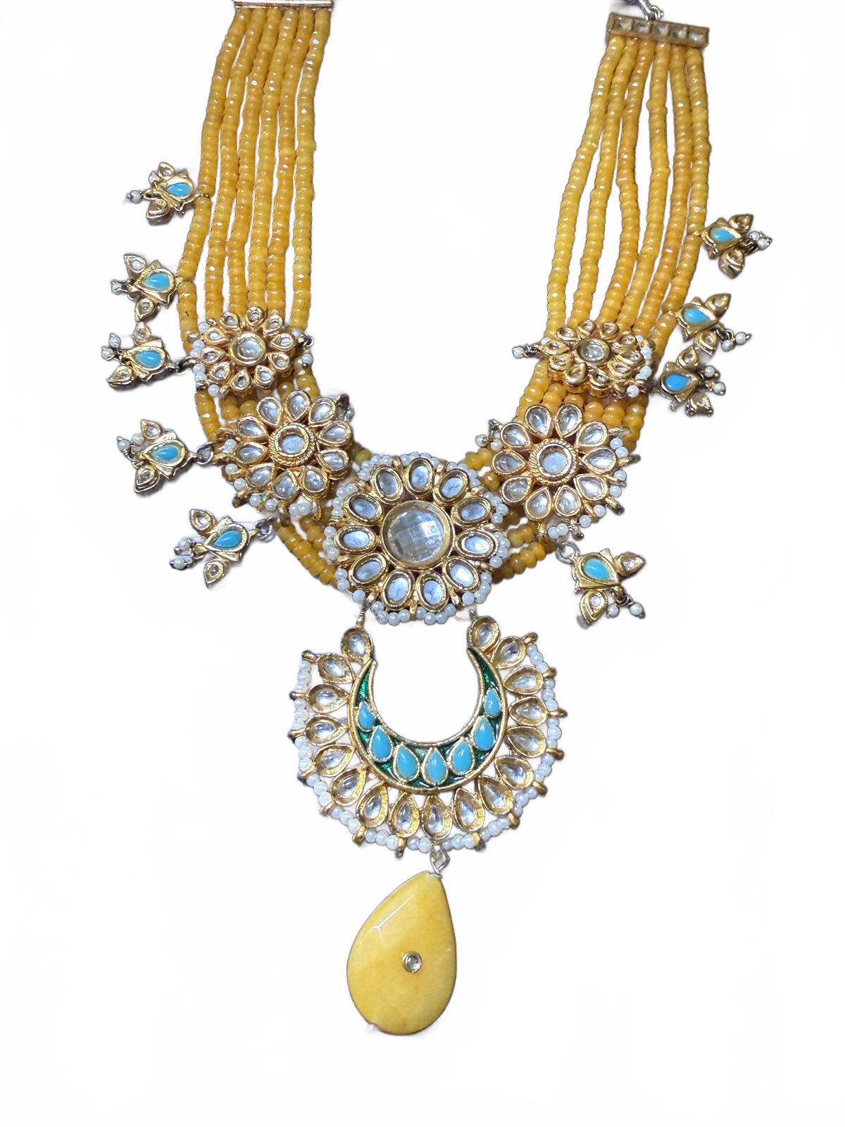 Traditional Multi-Strand Beaded Necklace with Pendant by TAD (NWT)