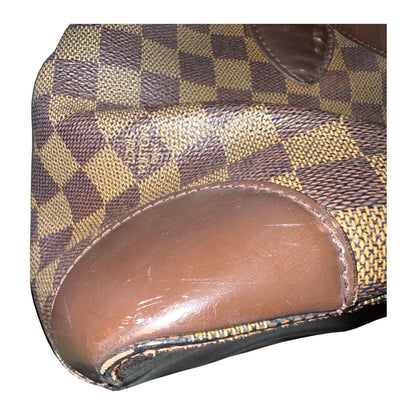 Louis Vuitton Hampstead MM Damier Ebene Tote with Red Lining