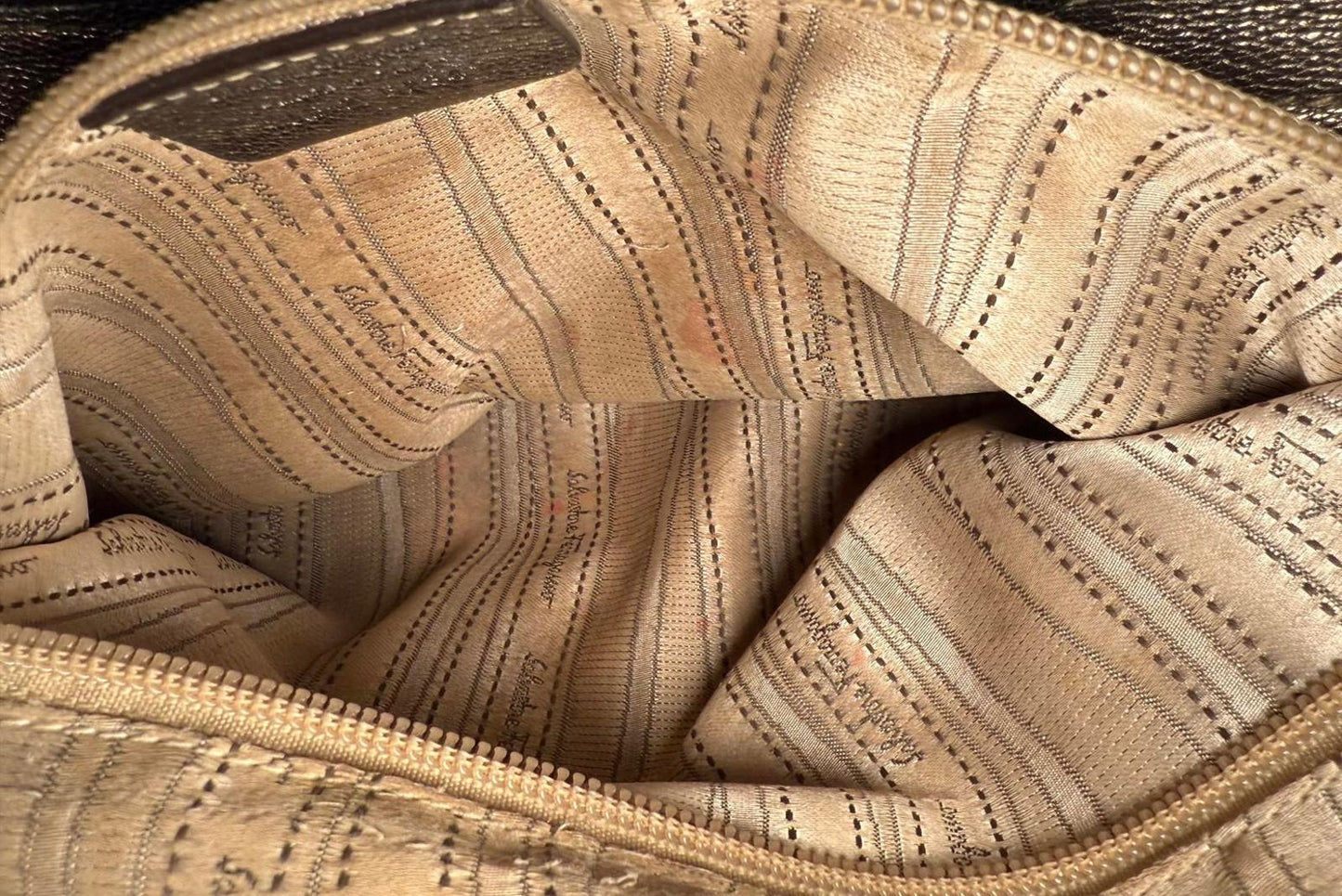 Salvatore Ferragamo Metallic Leather Gancini Tote