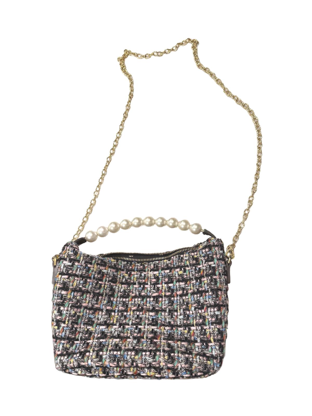 Lele Sadoughi “Hazel” Pearly Tweed Top-Handle Bag – Multi