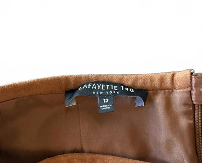 Lafayette 148 New York Women's Brown Tweed Mini Skirt, Size 12