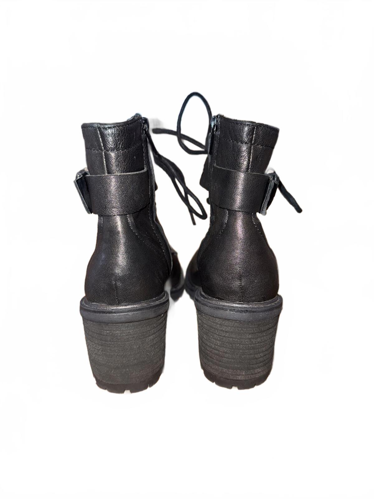 New Zodiac Women's Heeled Combat Boots with Buckle Detail, size 7