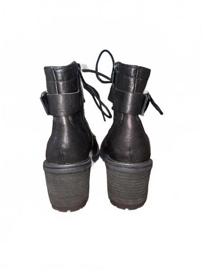 New Zodiac Women's Heeled Combat Boots with Buckle Detail, size 7