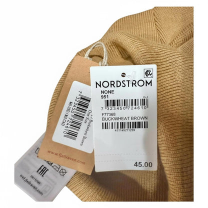 New Fjällräven Buckwheat Brown Knit Beanie Hat