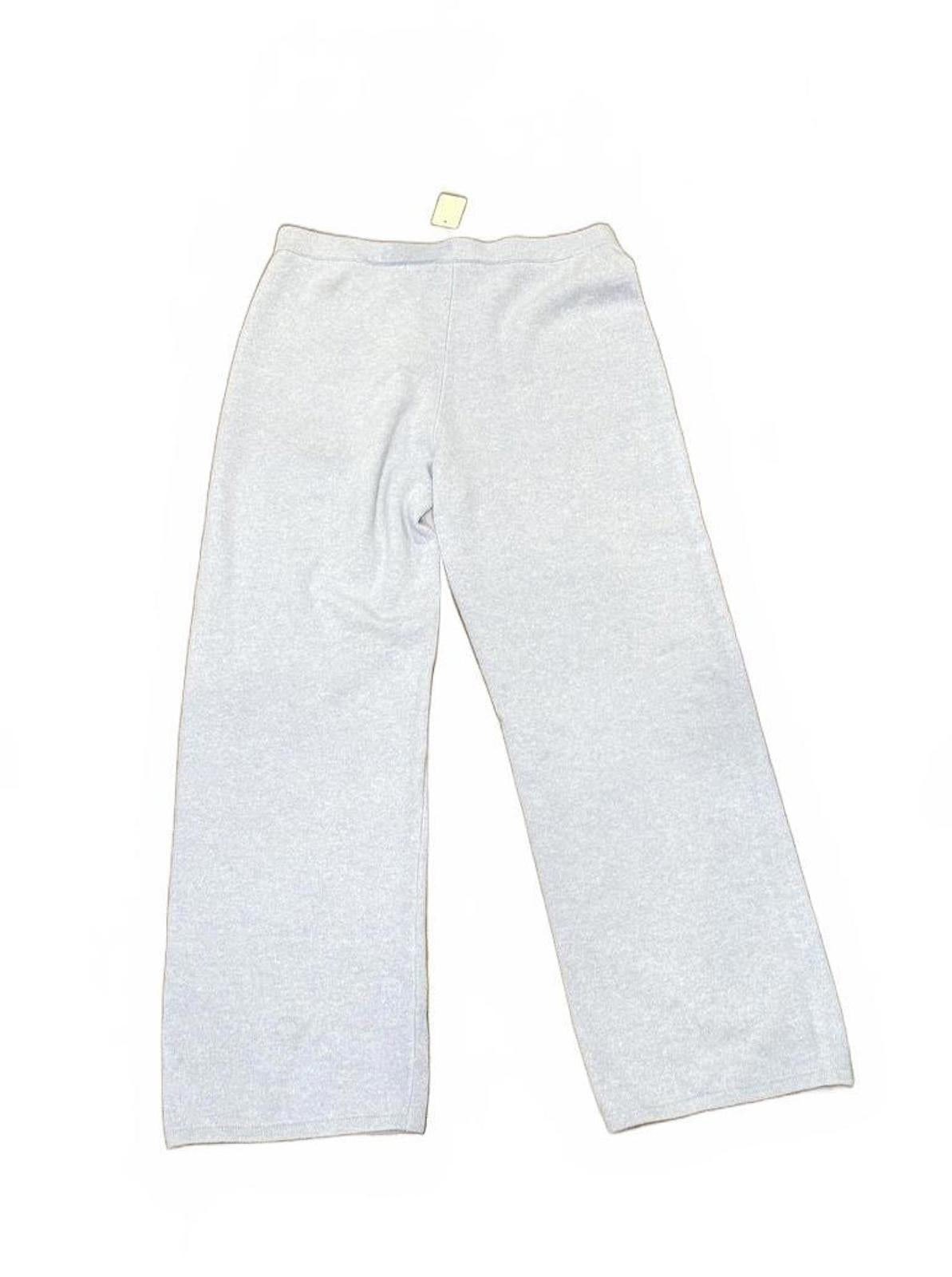 St. John Light Blue Women's Wool Blend Casual Pants, Large