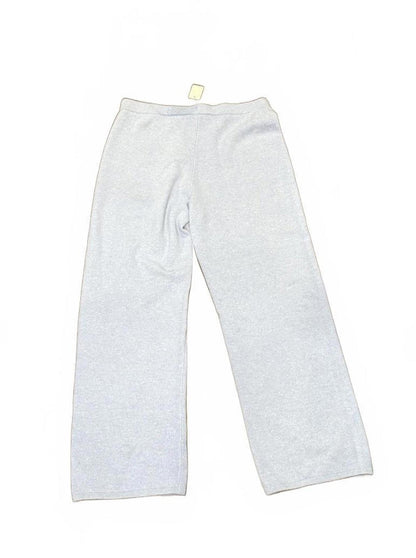 St. John Light Blue Women's Wool Blend Casual Pants, Large