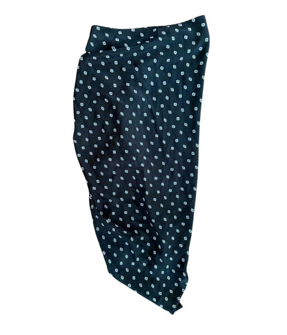 Veronica Beard Black Polka Dot Ruched Skirt, Size 6