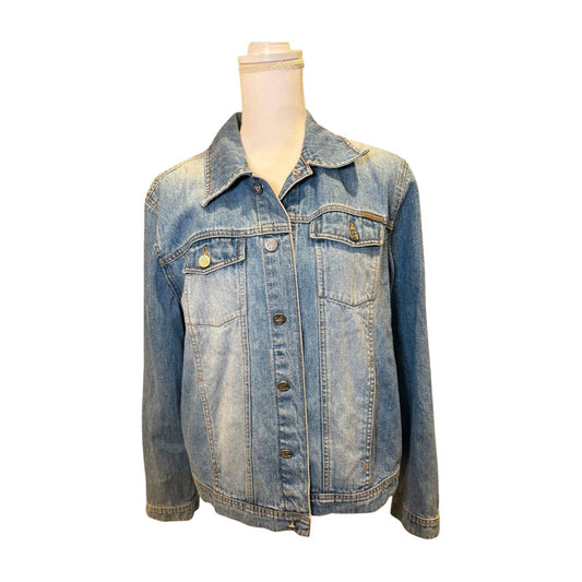 Vintage 1990s Calvin Klein Faded Denim Jacket, XL