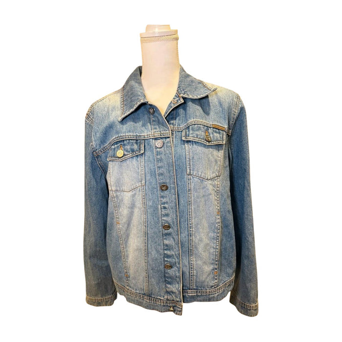 Vintage 1990s Calvin Klein Faded Denim Jacket, XL