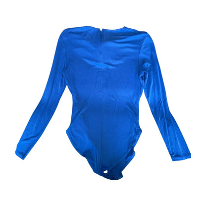 FARM Rio Blue Long Sleeve Women's Bodysuit, Size M
