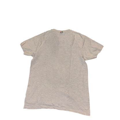 Thom Browne Grey Raglan T-Shirt With Red & Navy Striped Sleeves Made In Italy Size 3