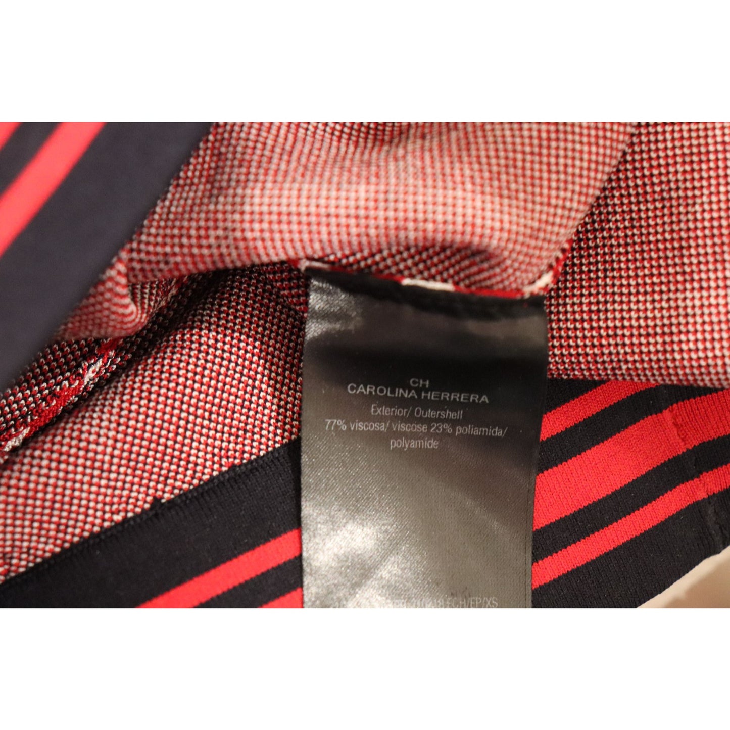 Carolina Herrera Red Geometric-Print Wide-Leg Pants XS