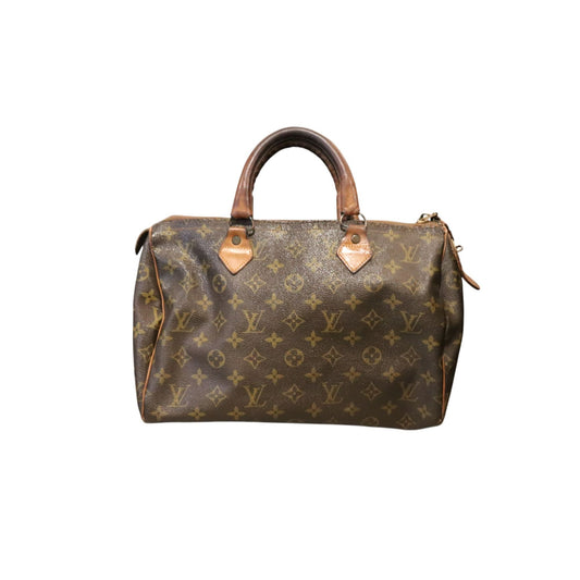 Louis Vuitton Monogram Canvas Speedy 30 Bag Made in USA tags w/ COA