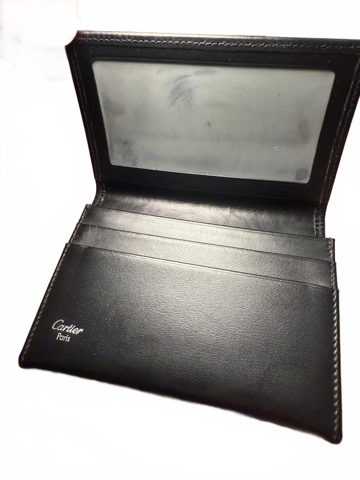 Cartier Paris Men's Black Leather Wallet