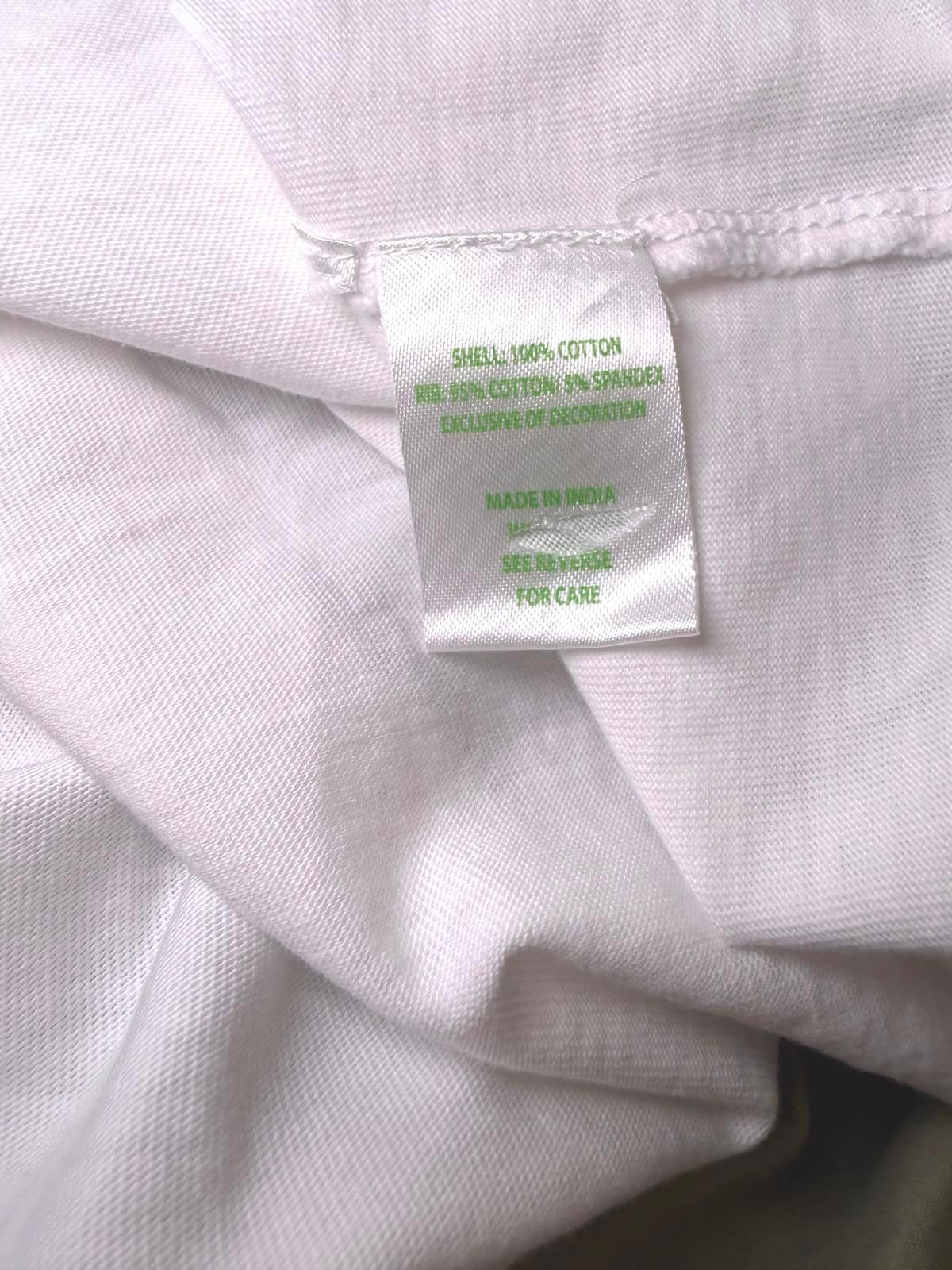 Lilly Pulitzer White Tennis Graphic Short Sleeve T-Shirt, Large NWOT