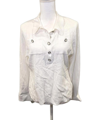 Derek Lam 10 Crosby Pansy Henley Top, XL NWT