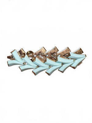 Vintage Blue and Gold Tone Trifari Link Bracelet