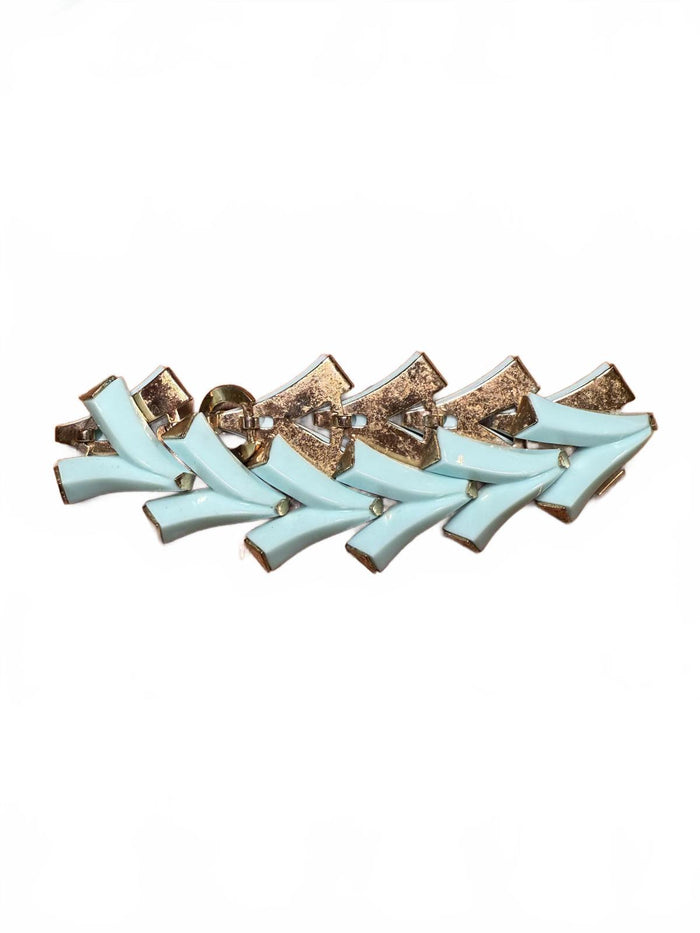 Vintage Blue and Gold Tone Trifari Link Bracelet
