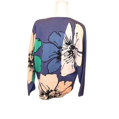 Chloé Floral Print Knit Sweater, Medium