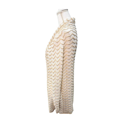 New Lafayette 148 New York Textured Open-Knit Cardigan, Large