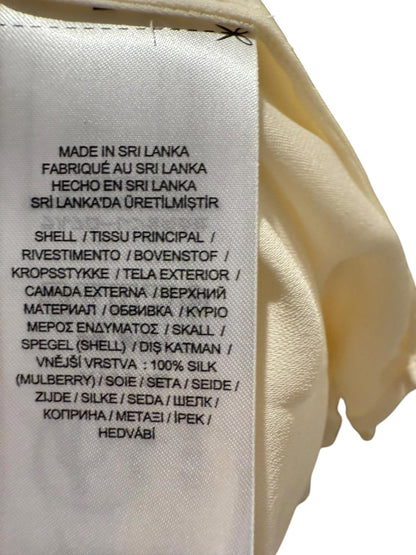 New Lauren Ralph Lauren 100% Silk Blouse in Winter Cream, Size XS