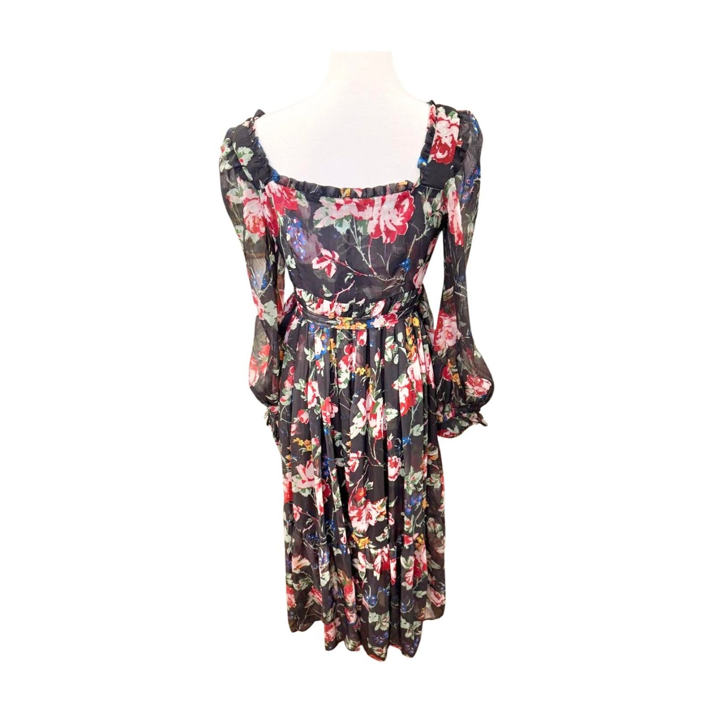 New byTiMO Romantic Floral Midi Dress, Small