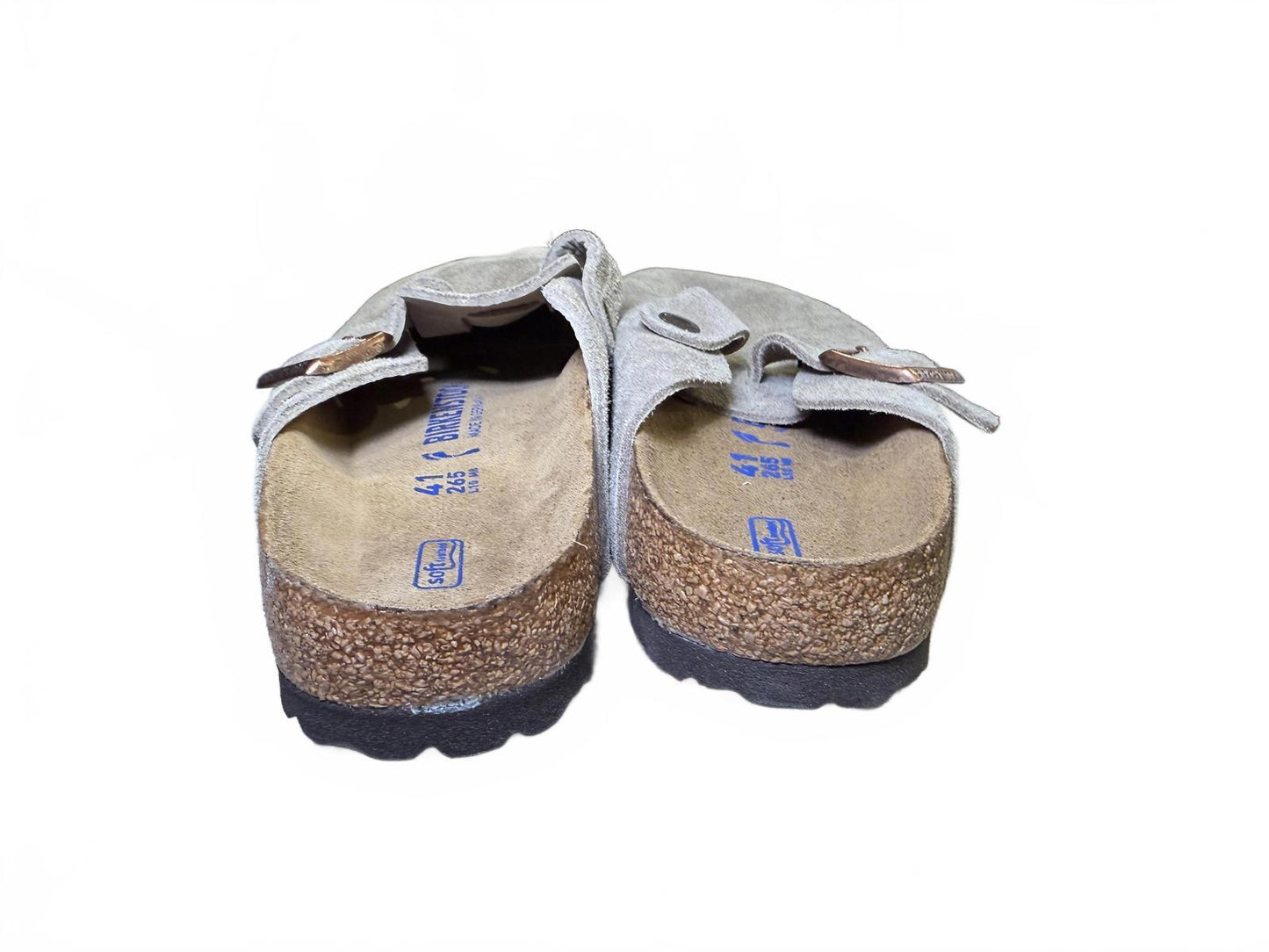 Birkenstock New Suede Leather Mules with Buckle, size 41