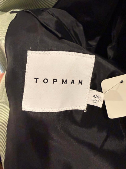 Topman Men's Light Gray Blazer Size 42R