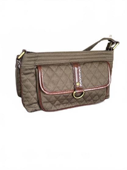 Vera Bradley Quilted Crossbody Bag with Front Pocket
