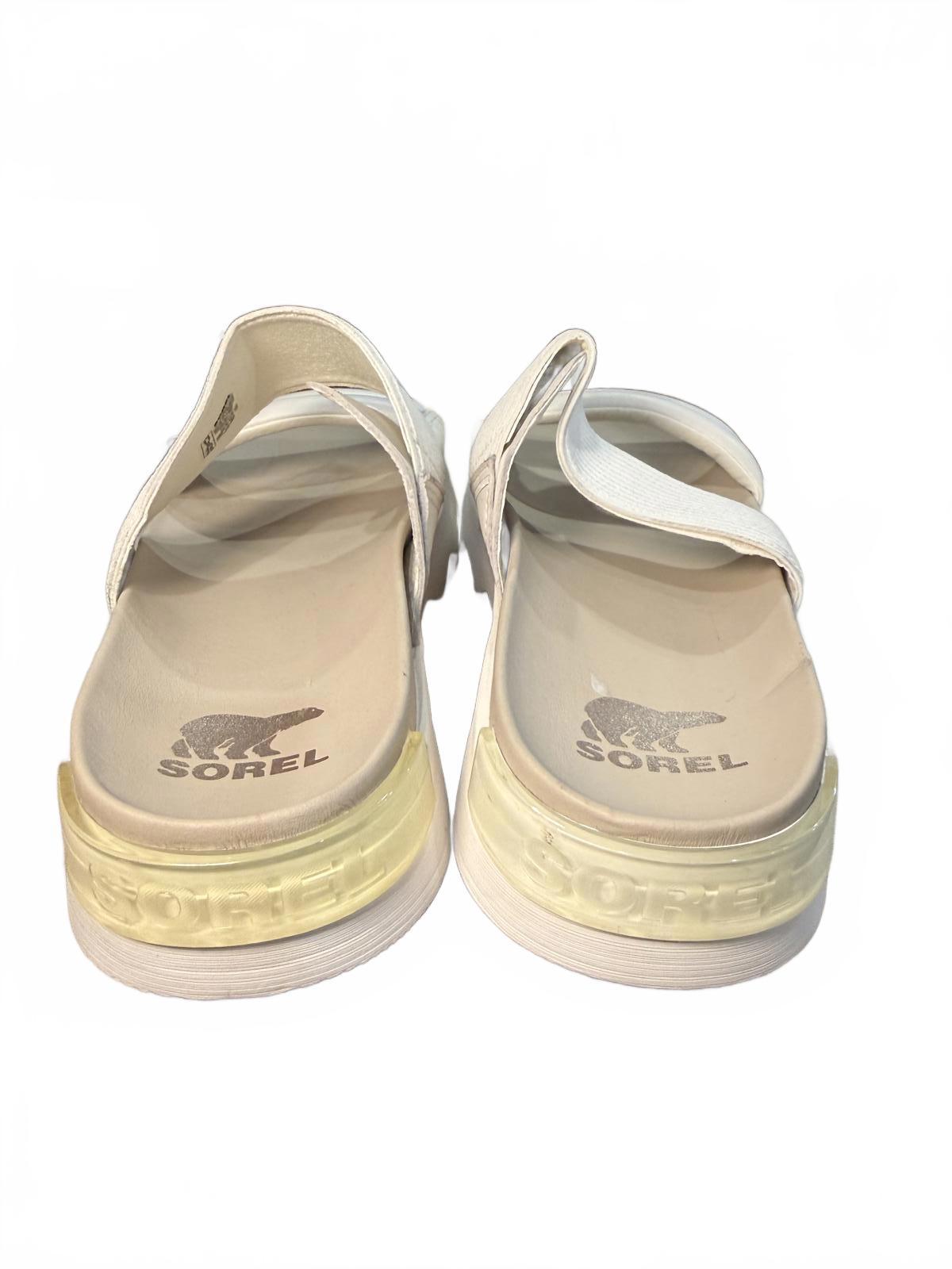 Sorel Women's White Slide Sandals, size 11