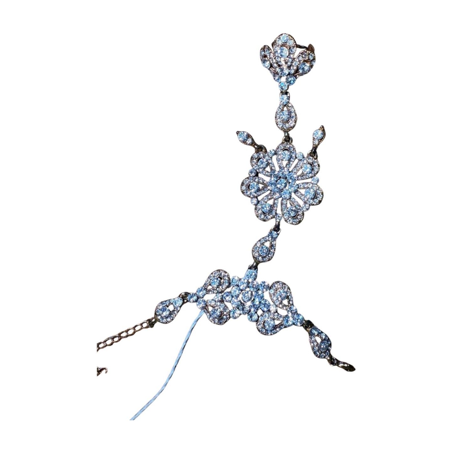 Nazila Couture Kyles (Unsigned) Crystal Hand Chain Bracelet & Ring