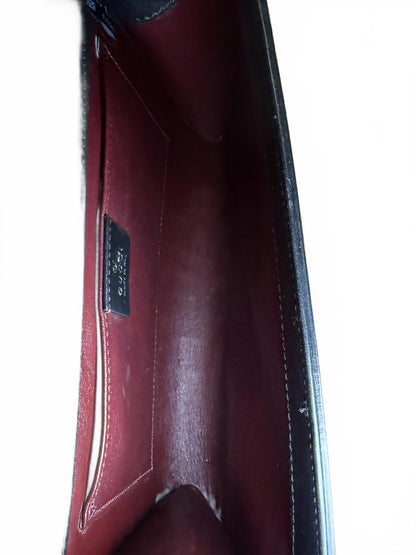 Gucci Zumi Black Leather Shoulder Bag with Gold Chain Strap