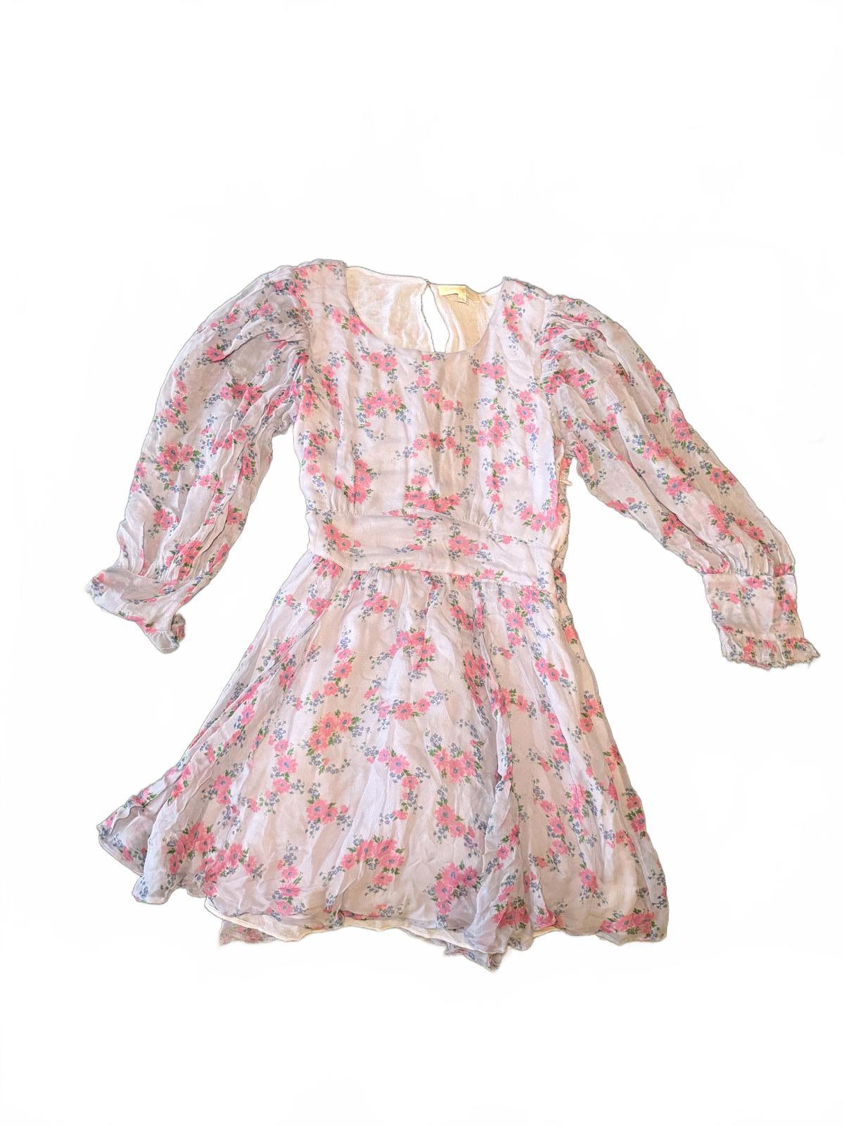 New LoveShackFancy Floral Long Sleeve Dress Size S