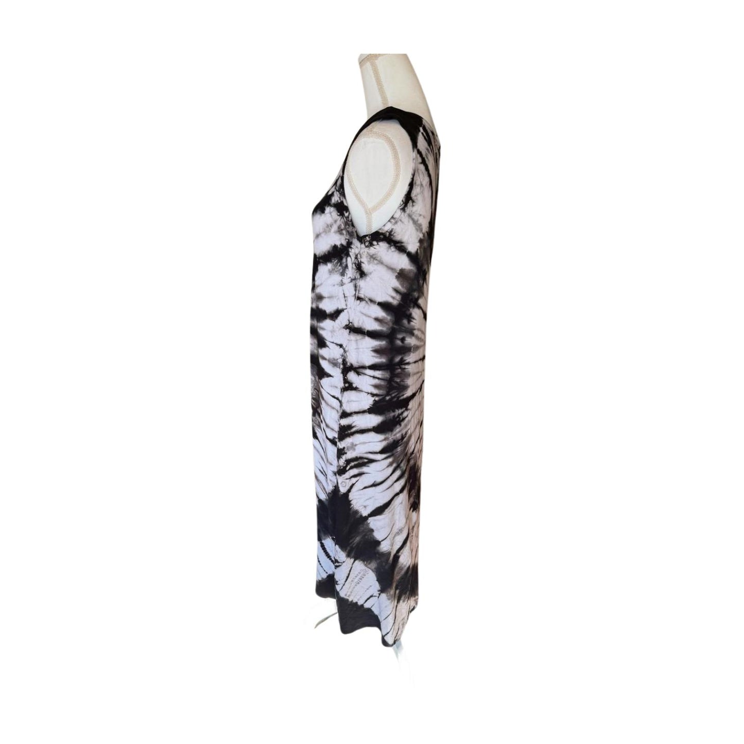New Karen Kane Black and White Tie-Dye Sleeveless Maxi Dress, Size Large